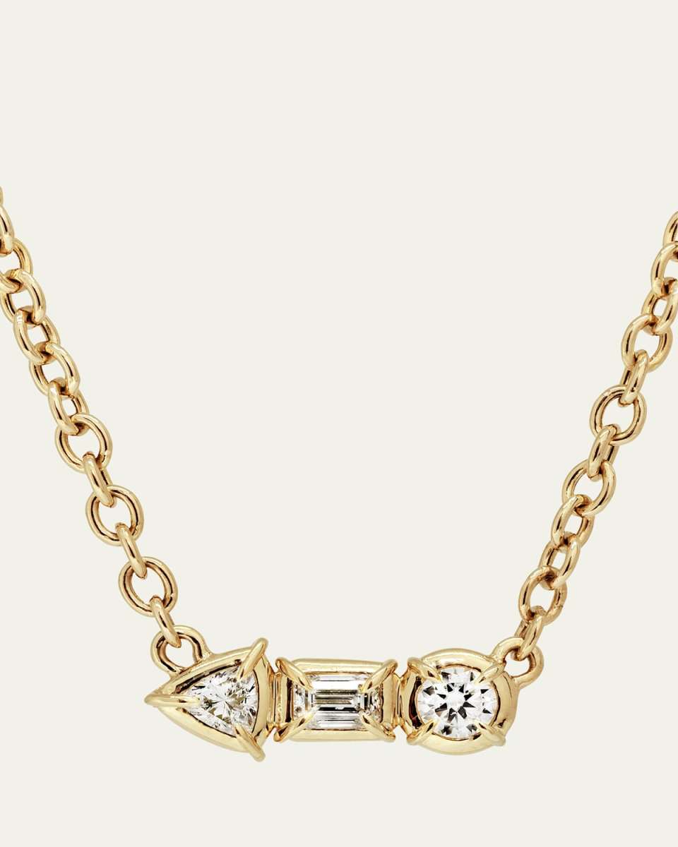 Eternal Trinity Mini Triple Stone Necklace